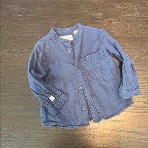 Zara Kids Blue Button-Up Shirt